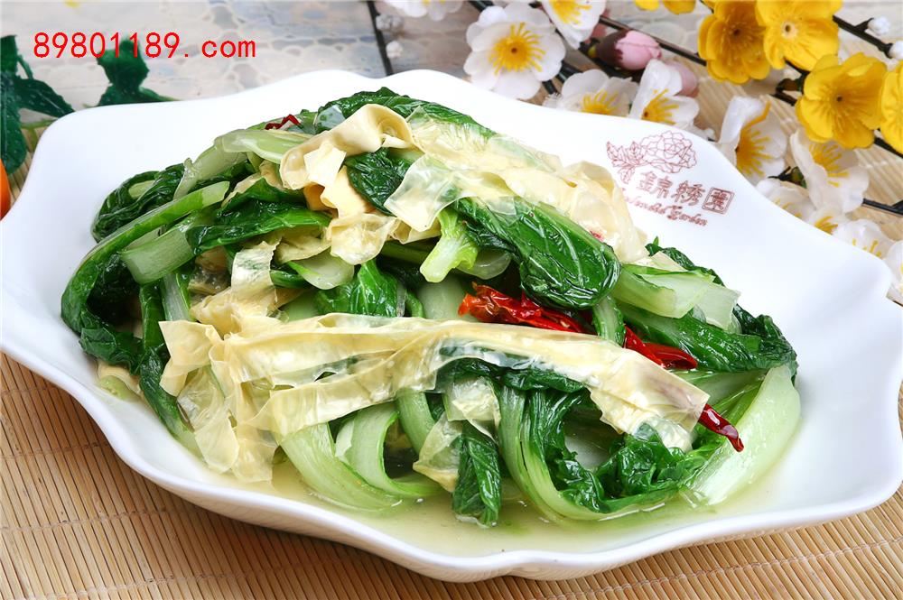小白菜炒豆筋
